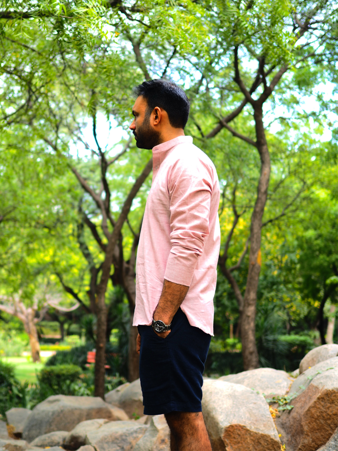 Blushing Petals Handloom Short Kurta