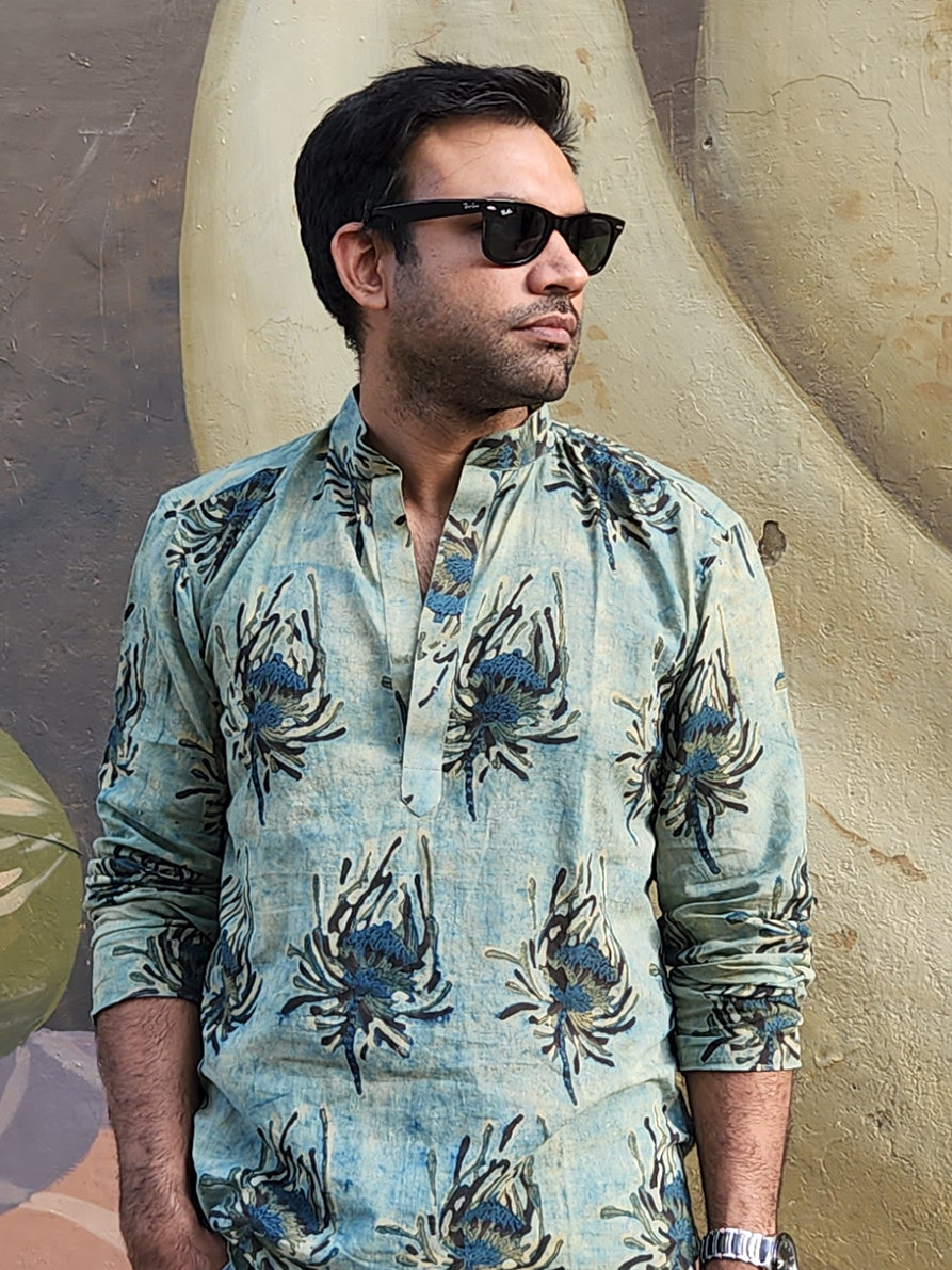 Hibiscus Vanaspati Print Short Kurta