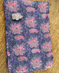 Pink & Purple Block Print Cotton Fabric         (Rs.450/meter)