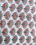 White & Peach Block Print Cotton Fabric         (Rs.500/meter)