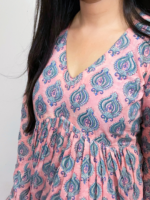 Blue Lotus Anarkali Cotton Suit Set Women