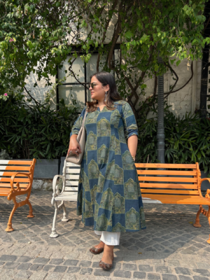 Neelima (नीलिमा) Ajrakh Kurta