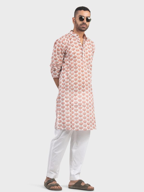 Peachy Mul Cotton Bloom Kurta