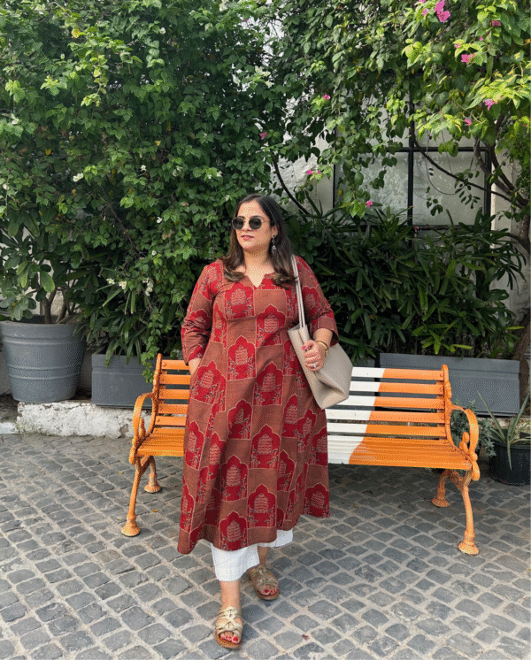 Pankhuri (पंखुरी) Ajrakh Kurta