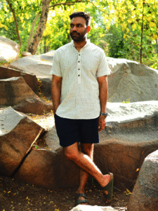 Ethereal Stripes Handloom Short Kurta