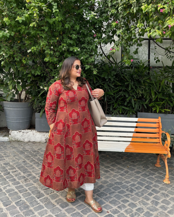 Pankhuri (पंखुरी) Ajrakh Kurta