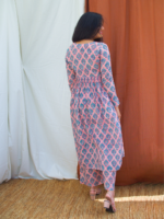 Blue Lotus Anarkali Cotton Suit Set Women