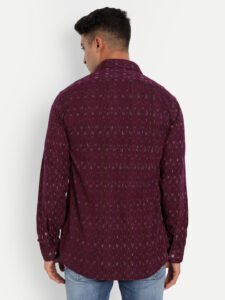 Wine Ikkat Shirt