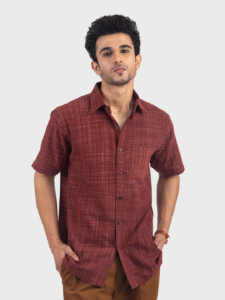 Rustic Elegance Handwoven cotton Shirt