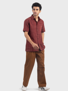 Rustic Elegance Handwoven cotton Shirt