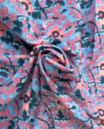 Blue & Pink Block Print Cotton Fabric         (Rs.500/meter)