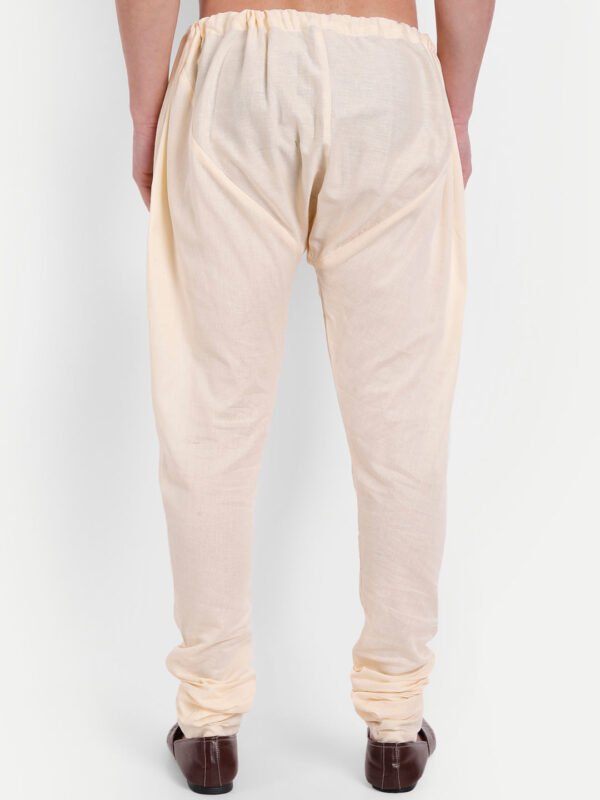 Beige khadi Cotton Churidar Pyjama