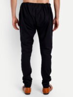 Black Khadi Cotton Churidar Pyjama