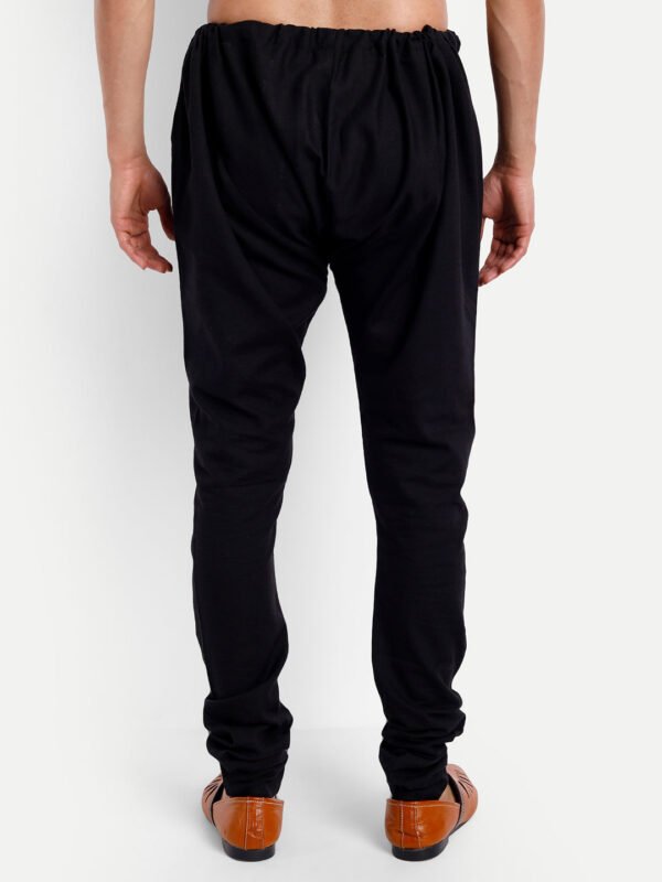 Black Khadi Cotton Churidar Pyjama