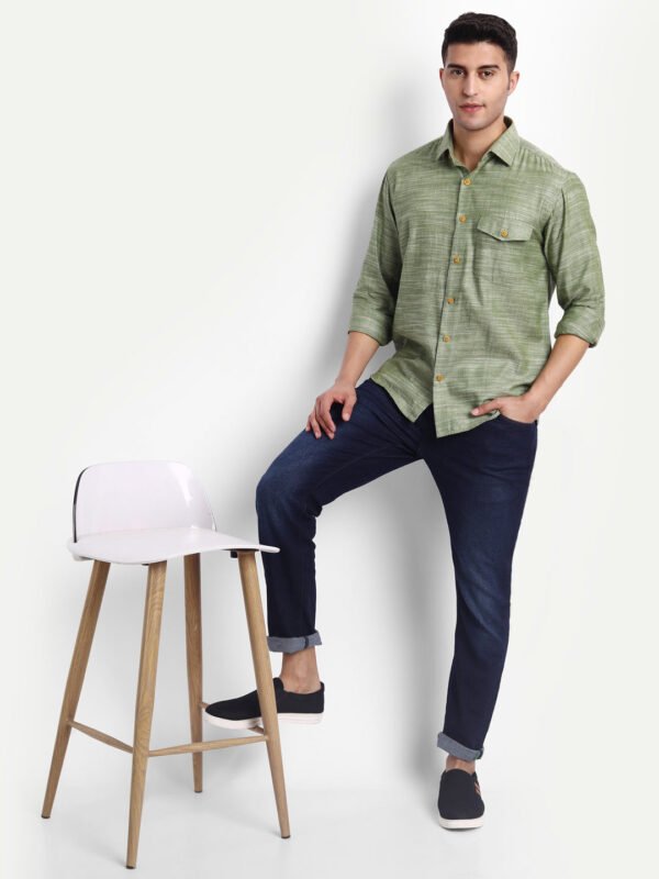 Khaddar Mint Green Shirt