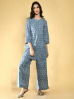 Blue Floral Lounge Wear Women
