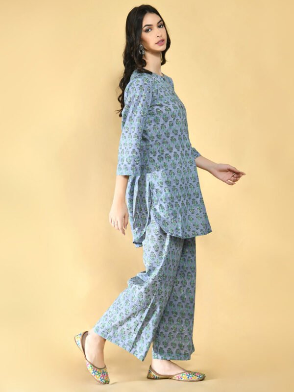 Blue Floral Lounge Wear Women