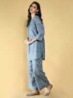 Blue Floral Lounge Wear Women