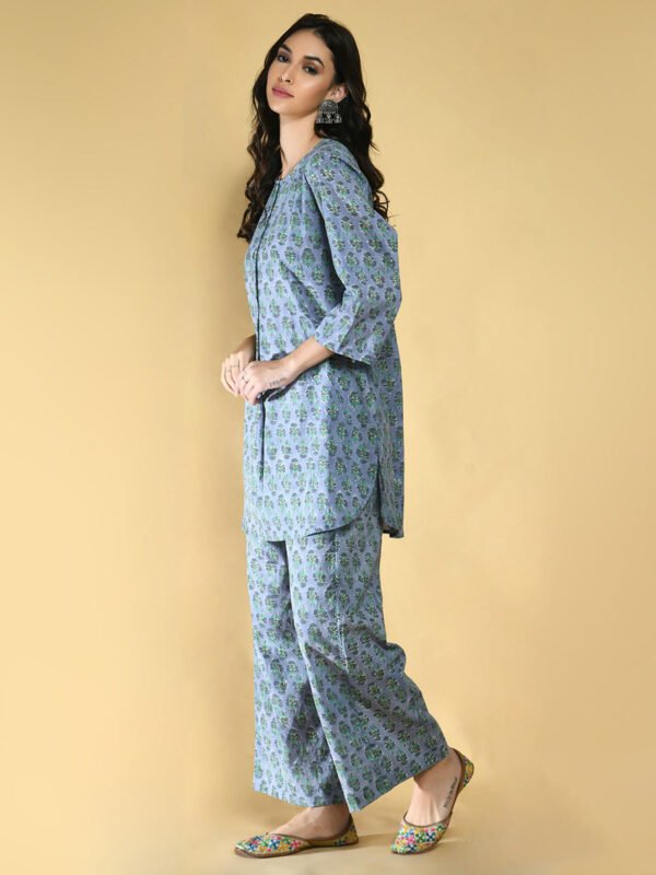 Blue Floral Lounge Wear Women