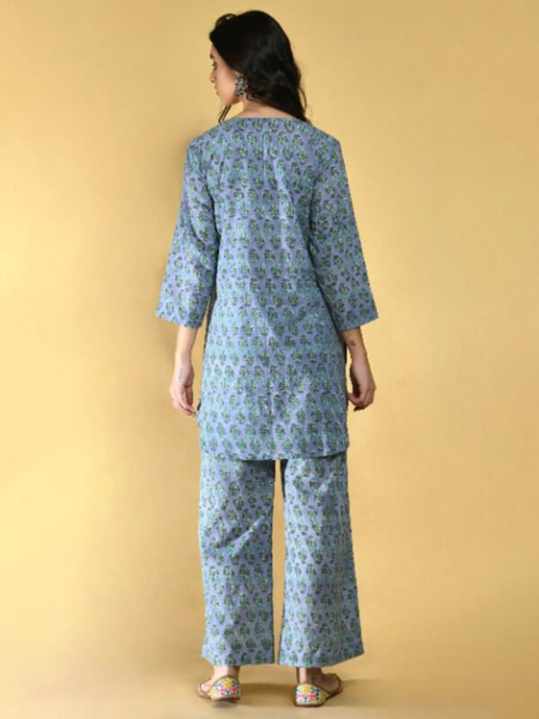 Blue Floral Lounge Wear Women
