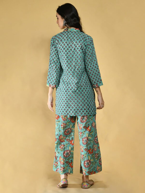 Green Floral Lounge Wear Women