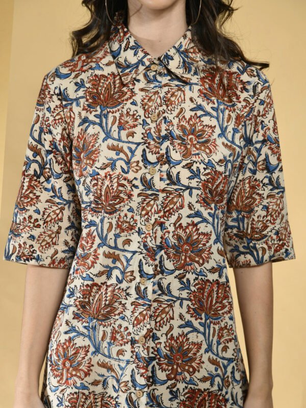 Kalamkari Shirt Dress Women