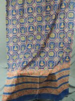 Blue Bagru Print Cotton Dupatta