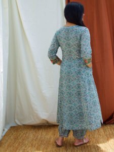 Poppies Green Suit Set Women