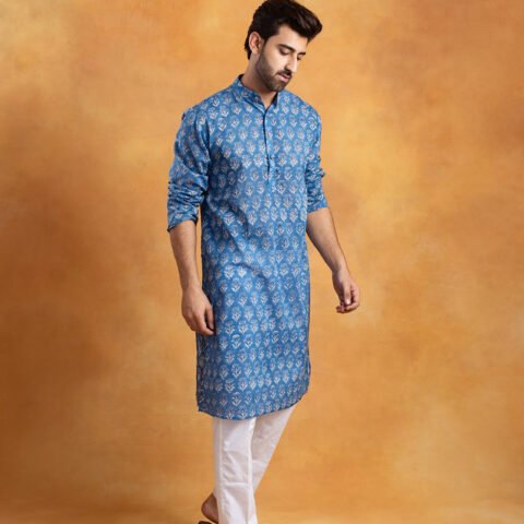 Azure Blossom Kurta