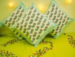 White Bagru Print Cushion Cover