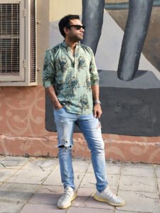 Hibiscus Vanaspati Print Short Kurta