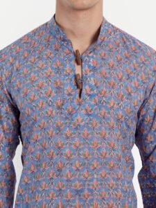 Pink Lotus Cotton Short Kurta