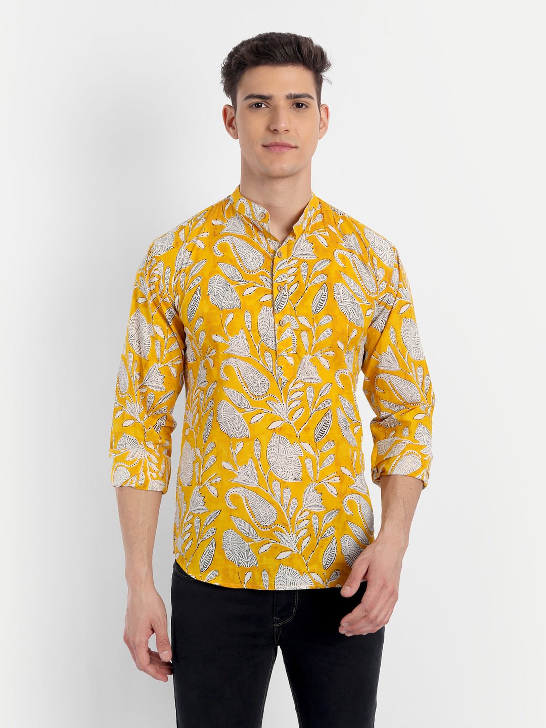 aashima_wahal_Yellow-Floral-Cotton-Short-Kurta_2