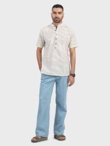 Ethereal Stripes Handloom Short Kurta