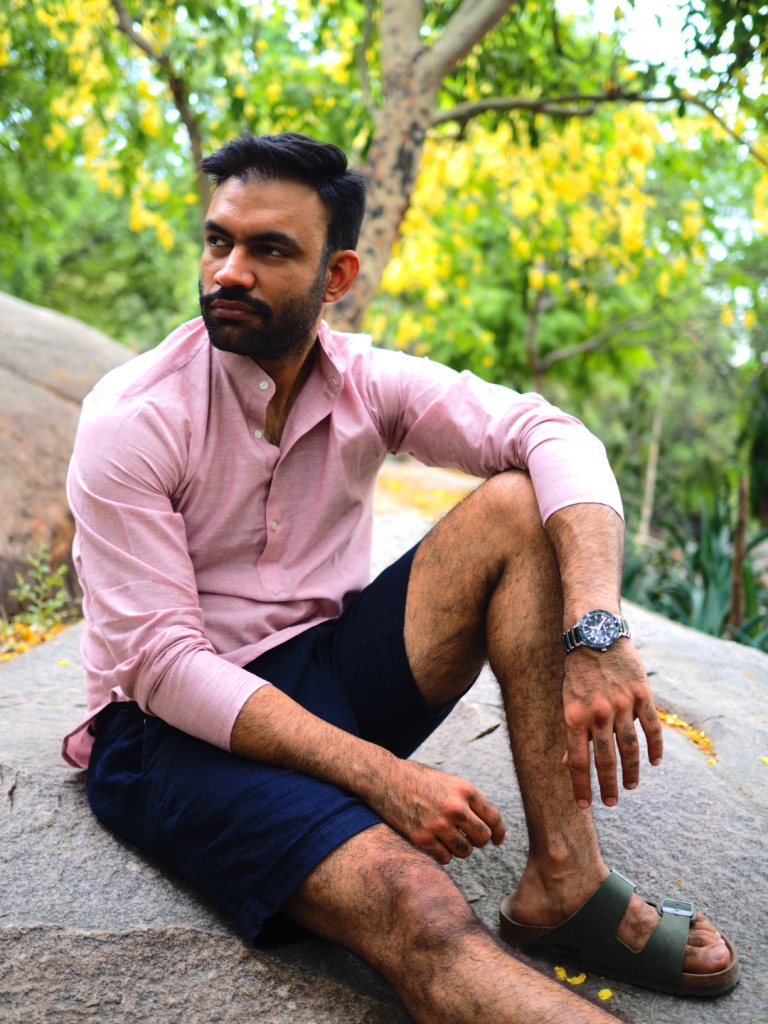 Blushing Petals Handloom Short Kurta — photograph 6