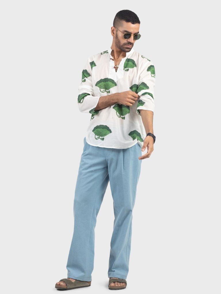 Alternative view of Emerald Lotus Kurta