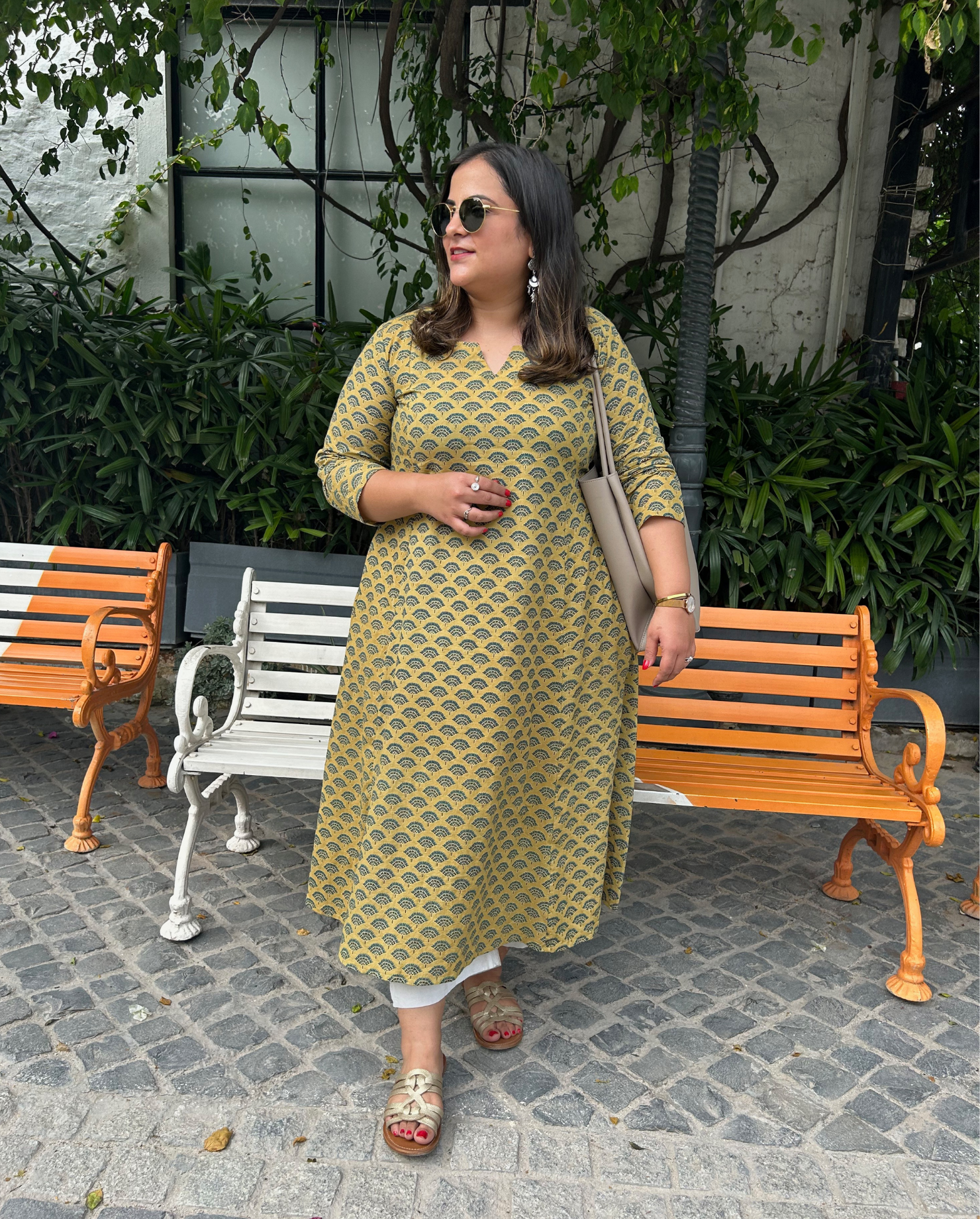 Alternative view of Kanak (कनक) Ajrakh Kurta