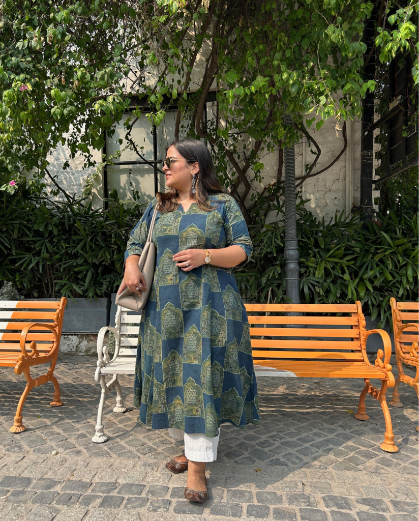 Neelima (नीलिमा) Ajrakh Kurta — photograph 6