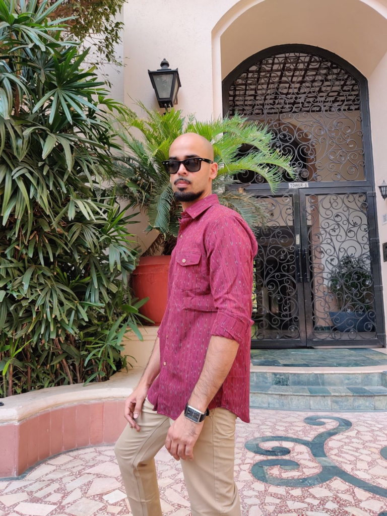 Wine Ikkat Shirt — photograph 5