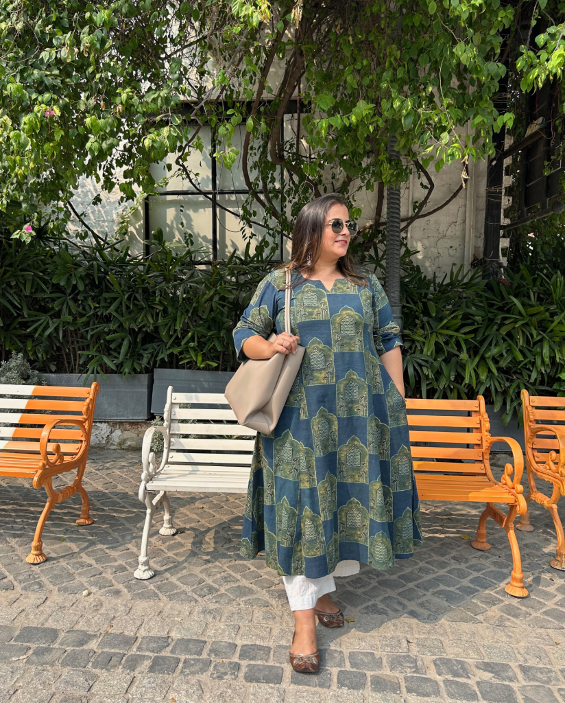 Neelima (नीलिमा) Ajrakh Kurta — photograph 5