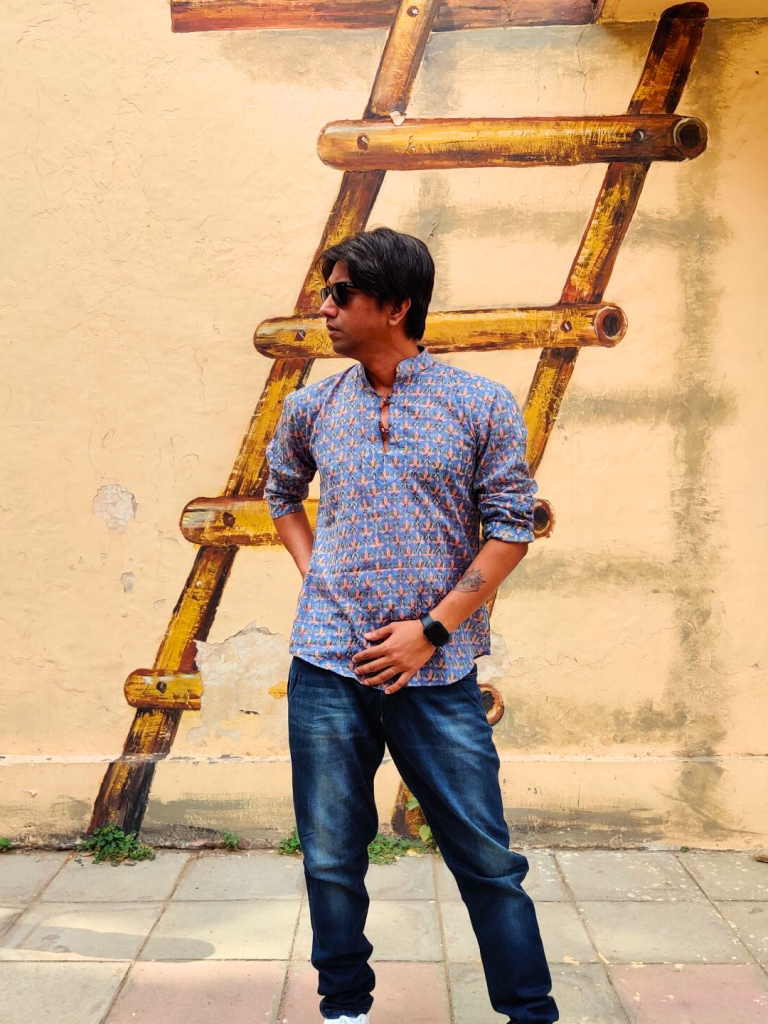 Pink Lotus Cotton Short Kurta — photograph 8