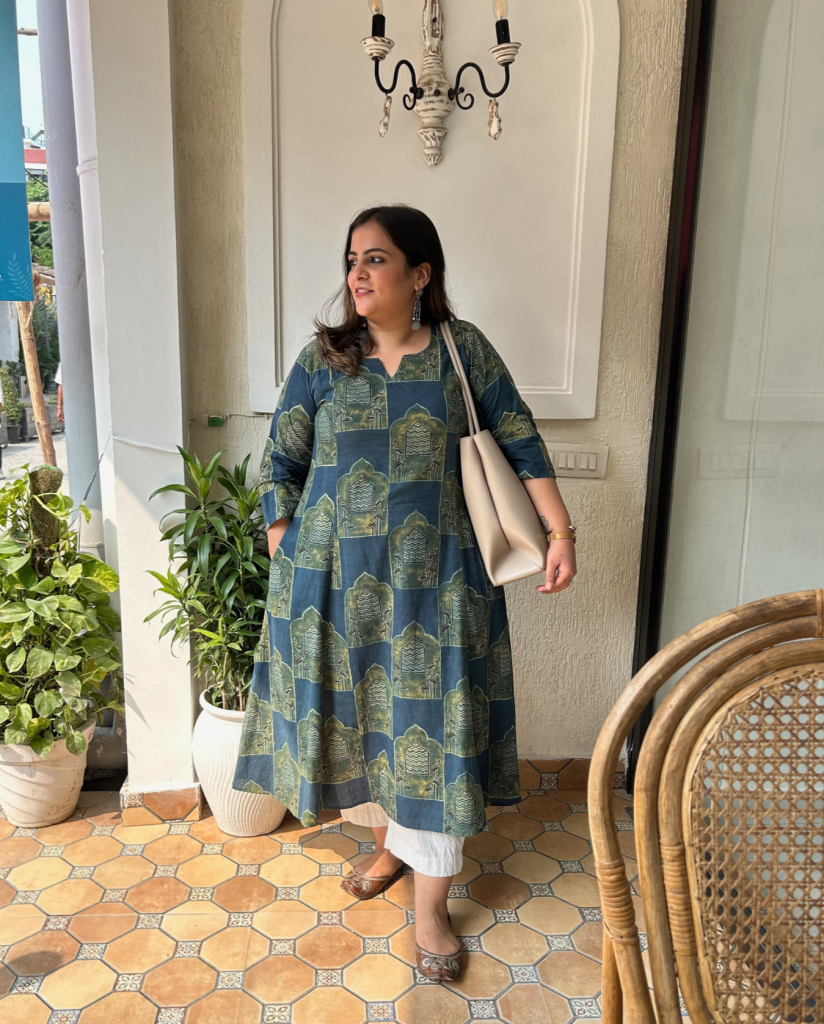 Neelima (नीलिमा) Ajrakh Kurta — photograph 3
