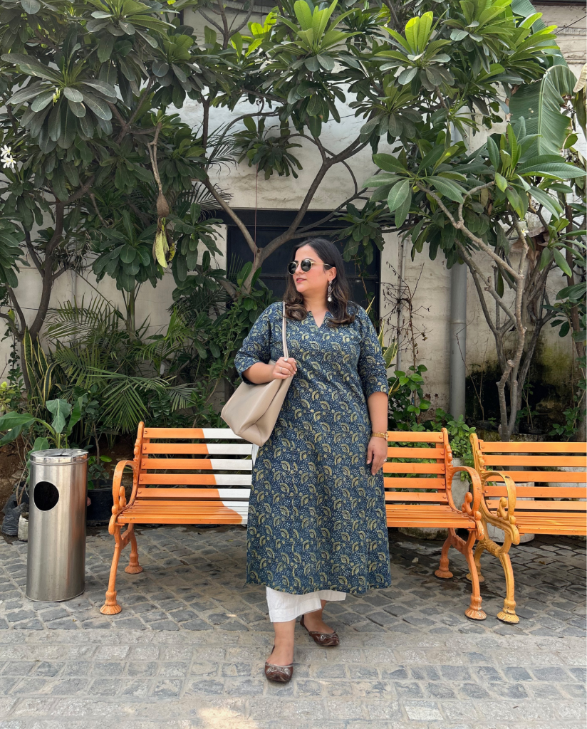 Indrani (इंद्राणी) Ajrakh Kurta — photograph 6