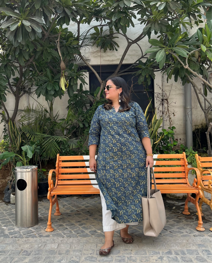 Indrani (इंद्राणी) Ajrakh Kurta — photograph 3