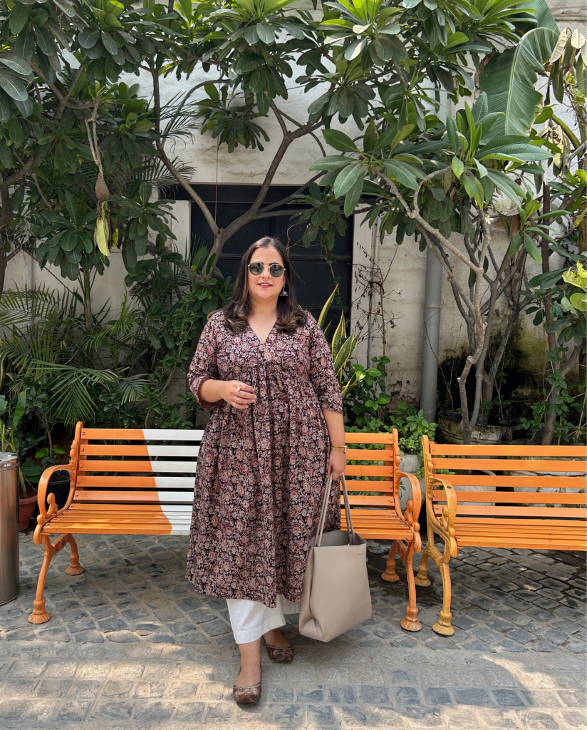 Madhavi (माधवी) Ajrakh Kurta — photograph 3