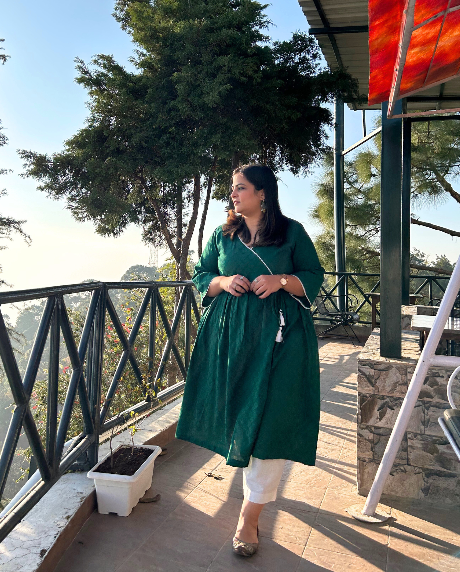 Alternative view of Harini (हरिणी) Angrakha Kurta