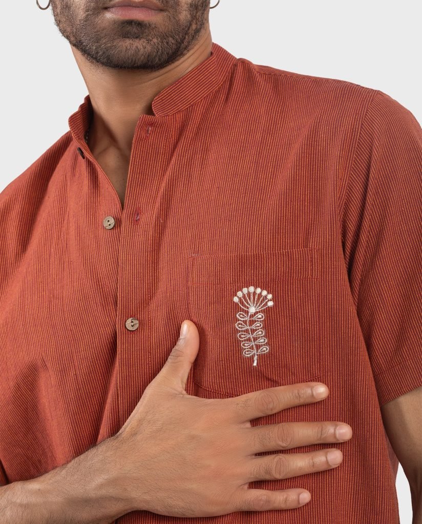 Alternative view of Rudra Embroidered Shirt