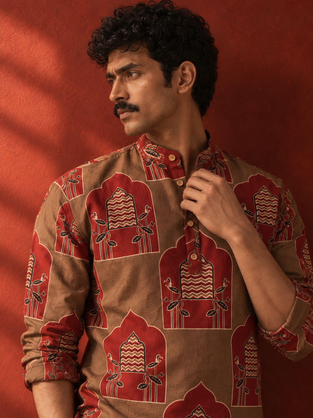Alternative view of Aangan Arch Print Kurta