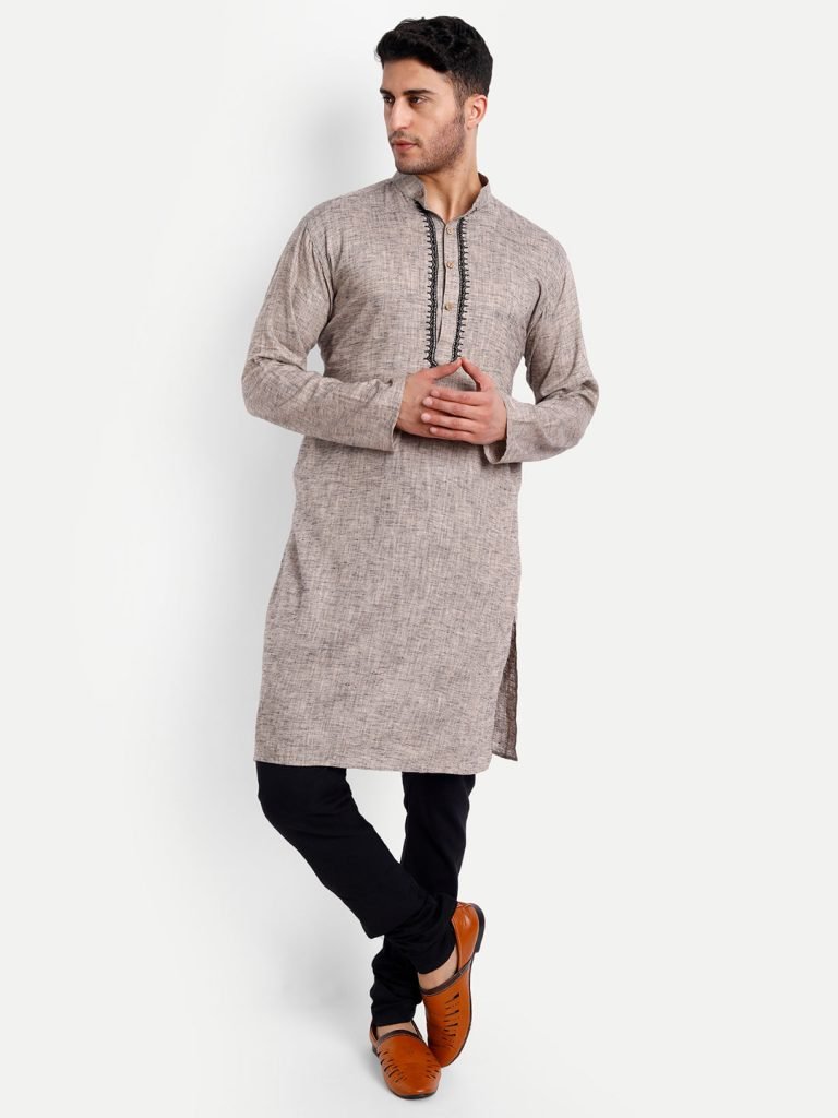 Alternative view of Black Khadi Cotton Churidar Pyjama