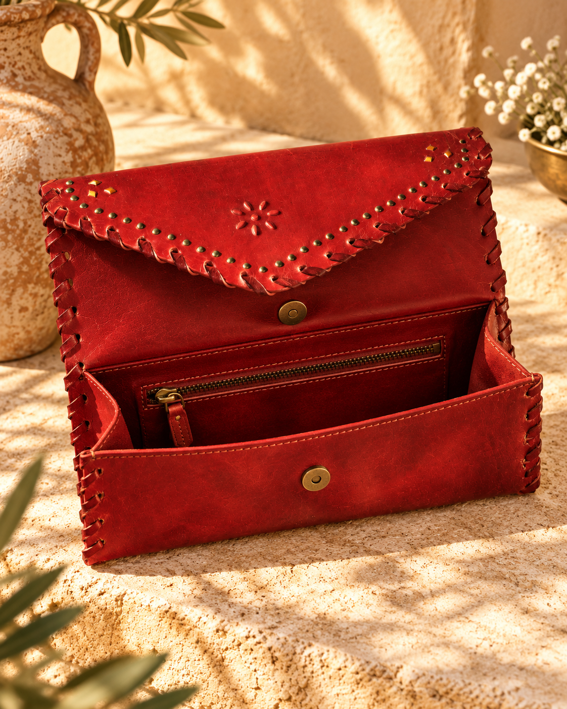 Alternative view of Brown Leather Cut-Work Wallet
